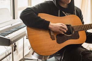 Guitar Player practicing