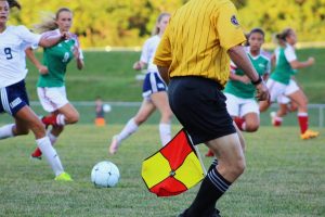 Huge support for a local school soccer game match