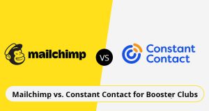 Mailchimp Versus Constant Contact for Booster clubs graphic