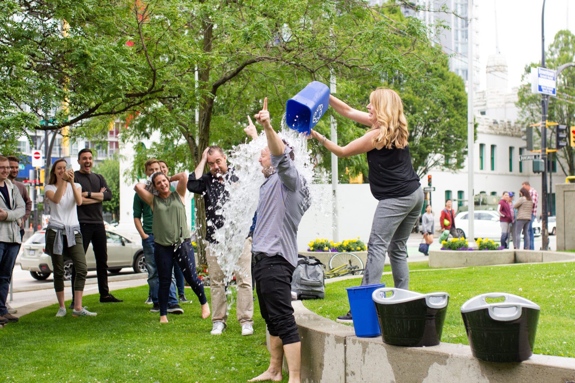 Booster club ice bucket challenge.